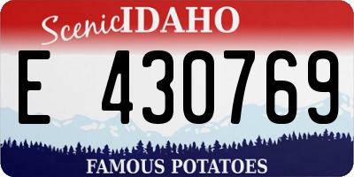 ID license plate E430769