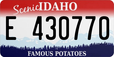 ID license plate E430770
