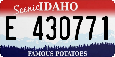 ID license plate E430771