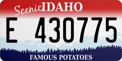 ID license plate E430775