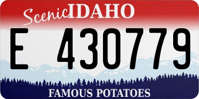 ID license plate E430779