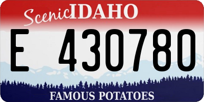 ID license plate E430780