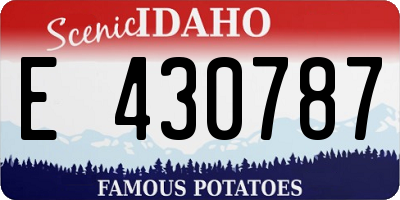 ID license plate E430787