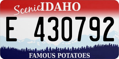 ID license plate E430792