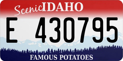 ID license plate E430795