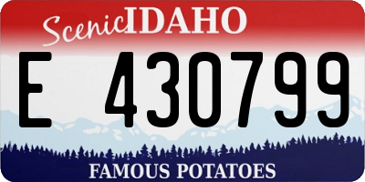 ID license plate E430799