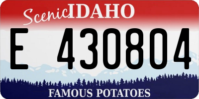 ID license plate E430804
