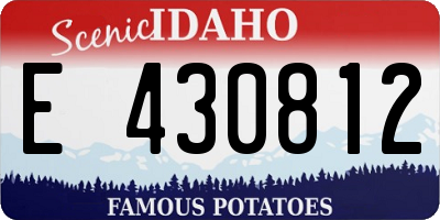 ID license plate E430812