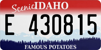 ID license plate E430815