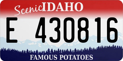 ID license plate E430816