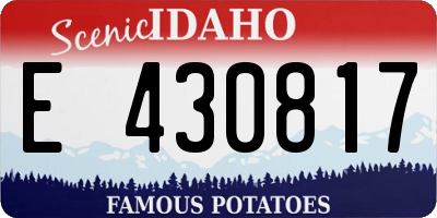 ID license plate E430817