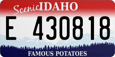 ID license plate E430818