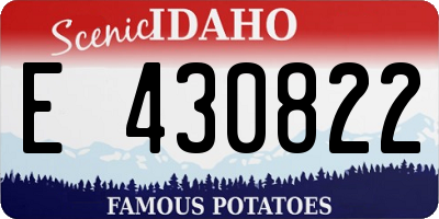 ID license plate E430822