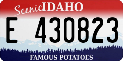 ID license plate E430823