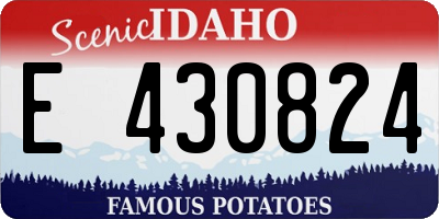 ID license plate E430824