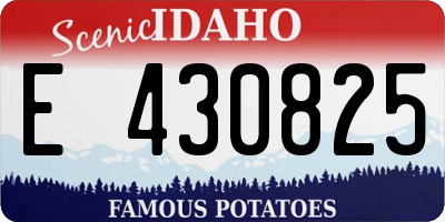 ID license plate E430825