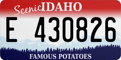 ID license plate E430826