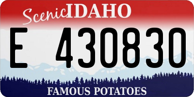 ID license plate E430830