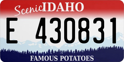 ID license plate E430831