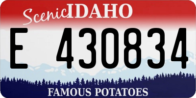 ID license plate E430834