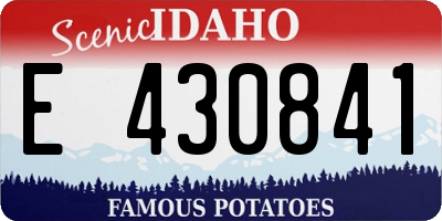 ID license plate E430841
