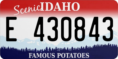 ID license plate E430843