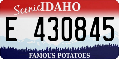 ID license plate E430845