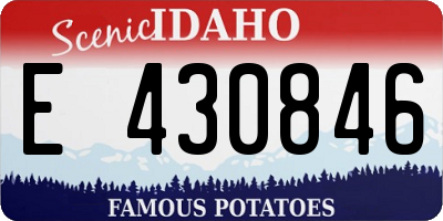 ID license plate E430846