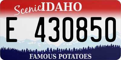 ID license plate E430850