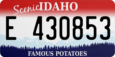 ID license plate E430853