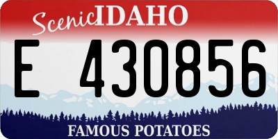 ID license plate E430856