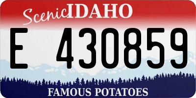 ID license plate E430859