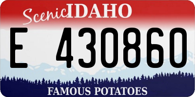 ID license plate E430860
