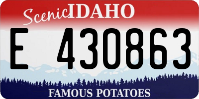 ID license plate E430863