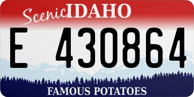 ID license plate E430864