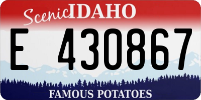 ID license plate E430867