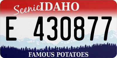 ID license plate E430877