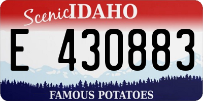 ID license plate E430883