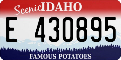 ID license plate E430895
