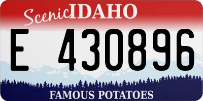 ID license plate E430896