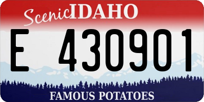 ID license plate E430901