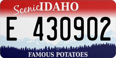 ID license plate E430902