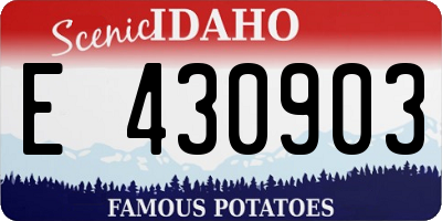 ID license plate E430903
