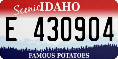 ID license plate E430904