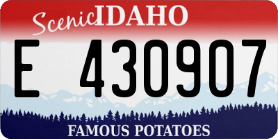 ID license plate E430907
