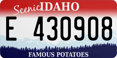 ID license plate E430908