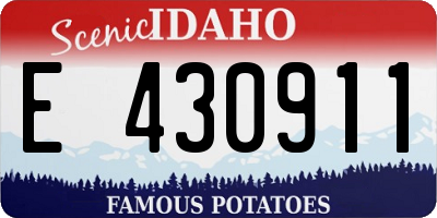ID license plate E430911