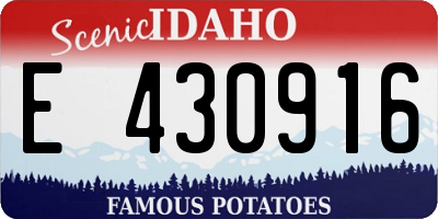 ID license plate E430916