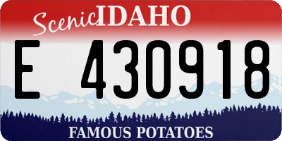 ID license plate E430918