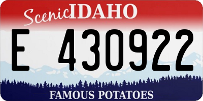 ID license plate E430922